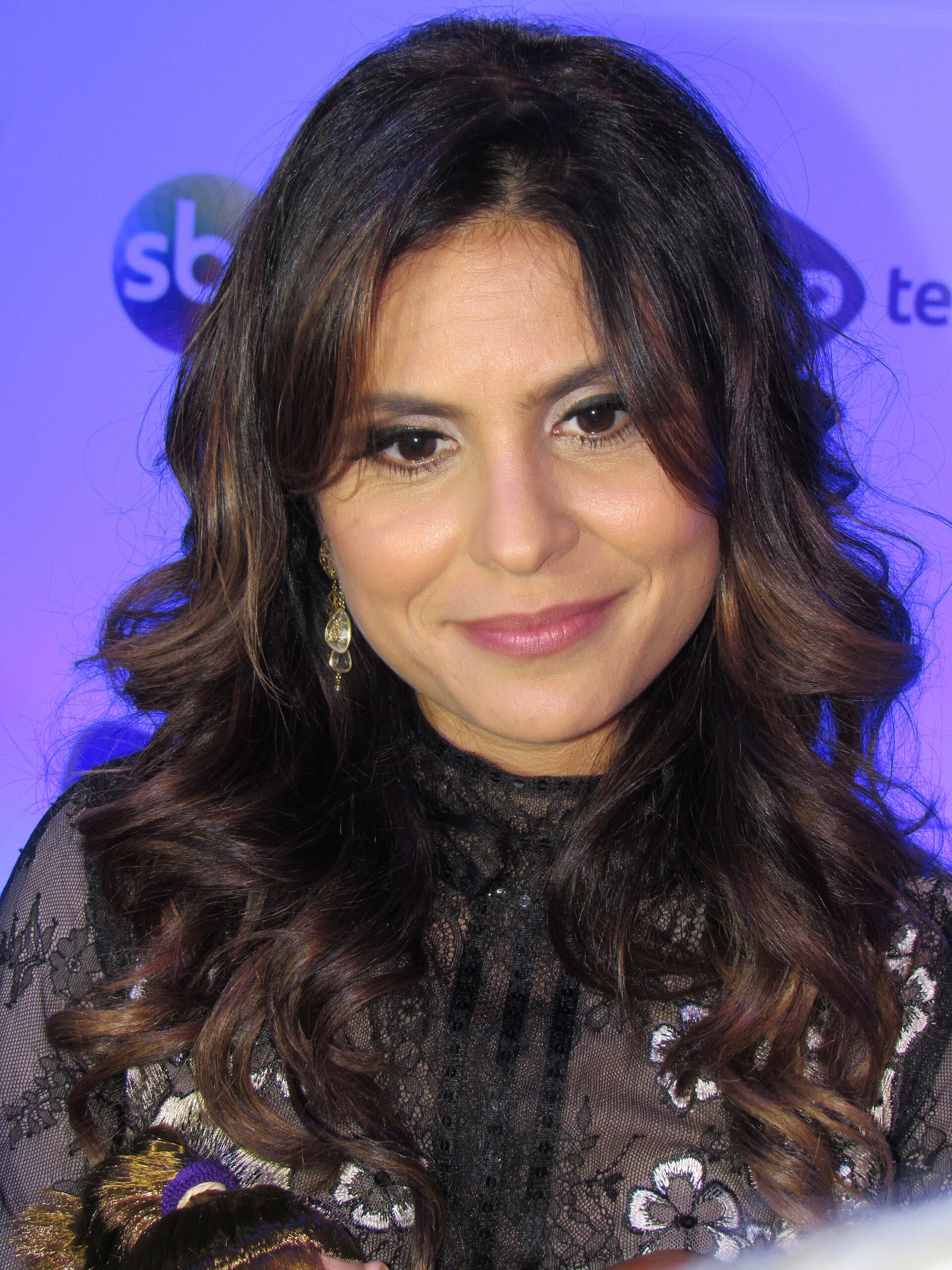 Retrato de Aline Barros em evento.